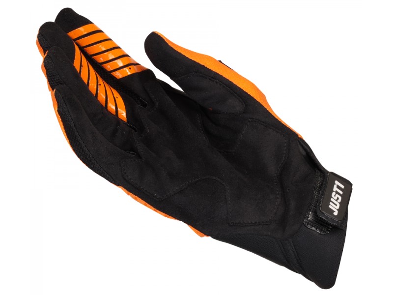 Motorcycle gloves JUST1 J-HRD BLACK-ORANGE size L