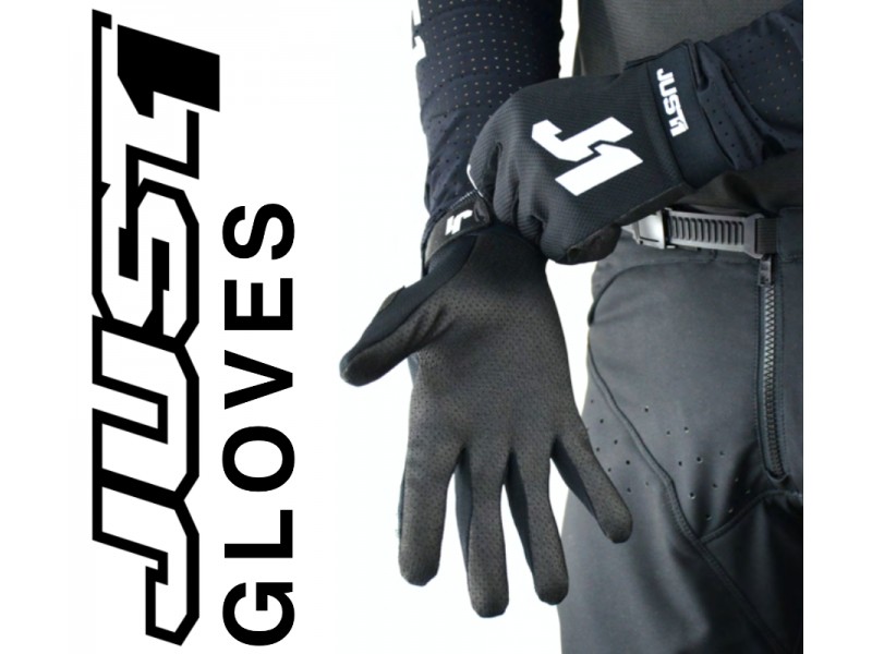 Motorcycle gloves JUST1 J-HRD BLACK-ORANGE size L