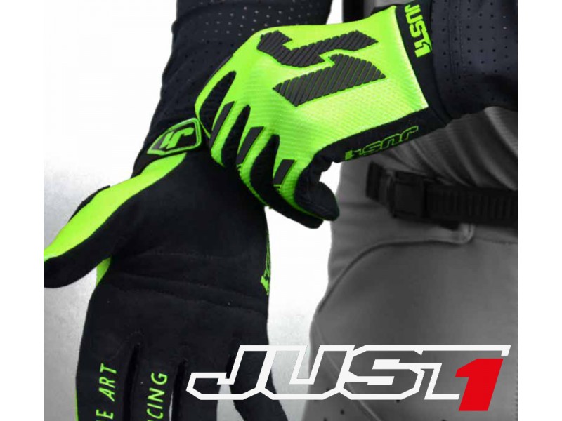 Motorcycle gloves JUST1 J-HRD FLUO YELLOW size M