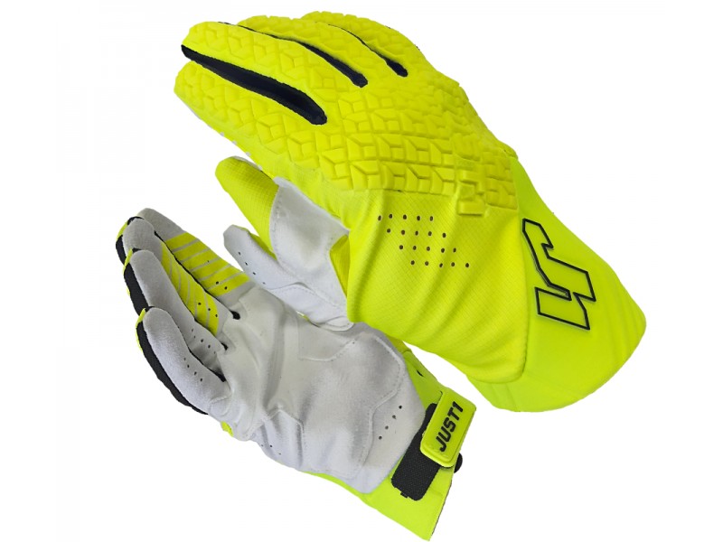 Motorcycle gloves JUST1 J-HRD FLUO YELLOW size M