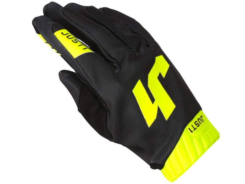 Motorcycle gloves JUST1 J-FLEX 2.0 BLACK YELLOW FLUO size M