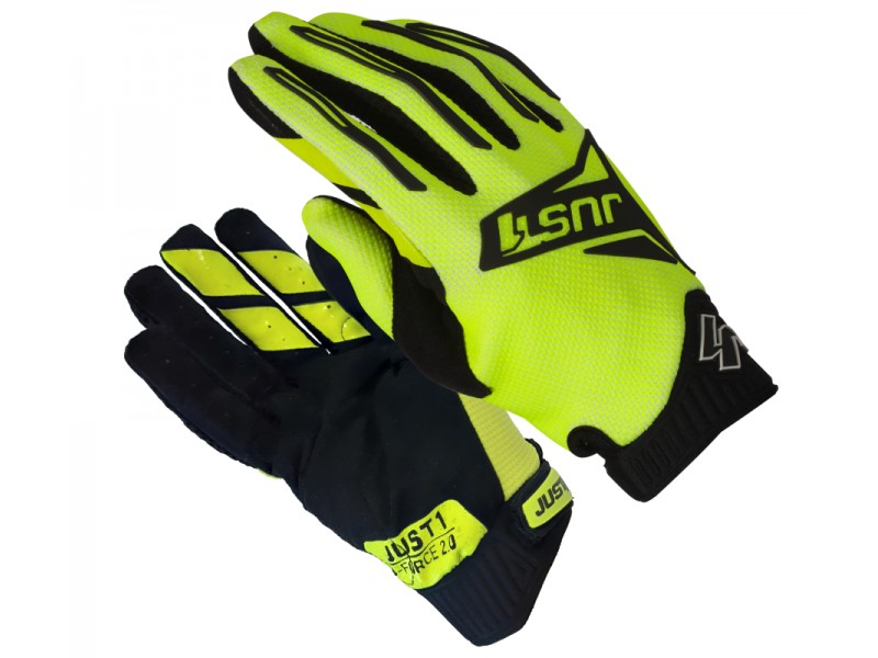 Motorcycle gloves JUST1 J-FORCE 2.0 YELLOW FLUO BLACK size XXL Motorcycle gloves JUST1 J-FORCE 2.0 YELLOW FLUO BLACK size XXL