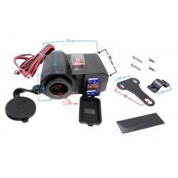Motorcycle Lighter socket USB (on the steering wheel) Motorcycle Lighter socket USB (on the steering wheel)