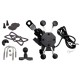Motorcycle phone holder with USB, 2 mounts
