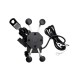 Motorcycle phone holder with USB, 2 mounts