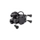 Motorcycle phone holder with USB, 2 mounts