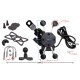 Motorcycle phone holder with USB, 2 mounts