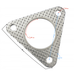 Exhaust triangular gasket HISUN Sector 550