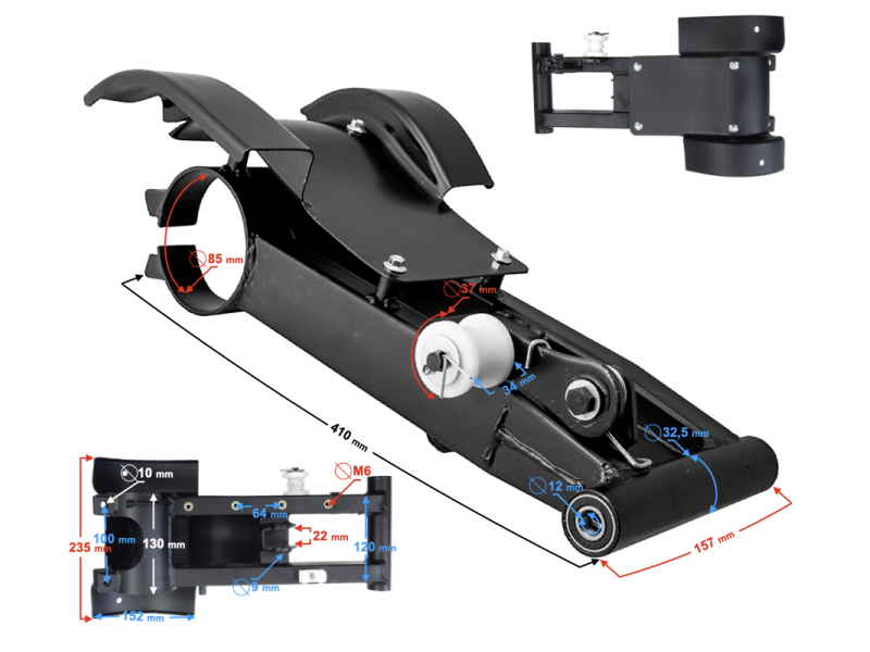 Rear swingarm for ATV125-9 and ATV125-X