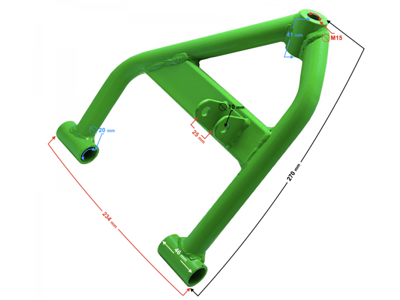 Front lower left control arm, green for ATV125-9 and ATV125-X