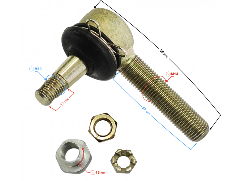 Upper rocker arm pin for ATV 125-X