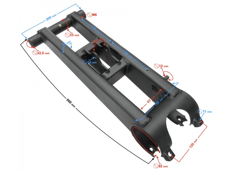 Rear suspension rocker arm for Bashan 200 quad