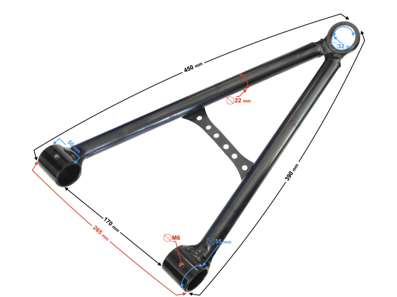 Front lower left control arm HISUN Tactic 550
