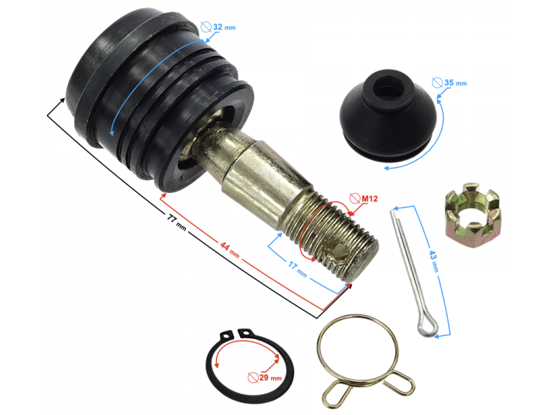 Rocker rod end ATV 252