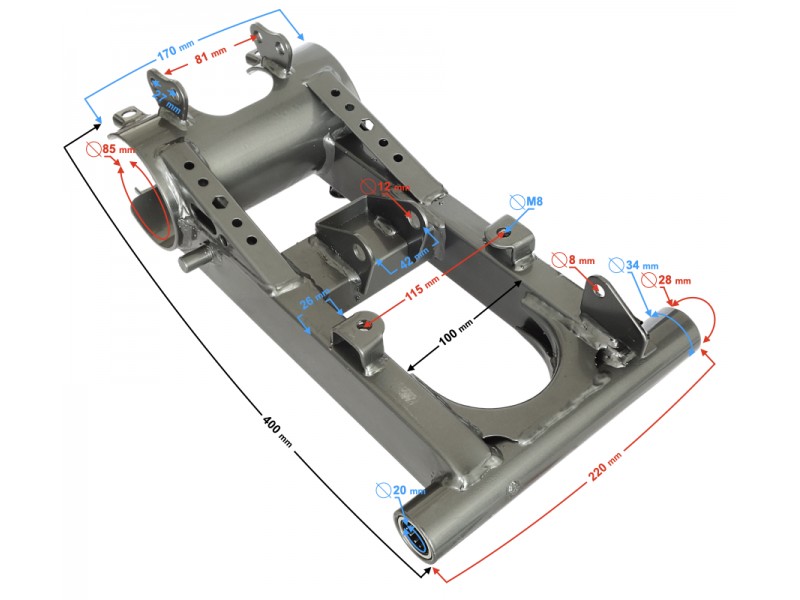 Rear swingarm for ATV MIkilon 180 (H)