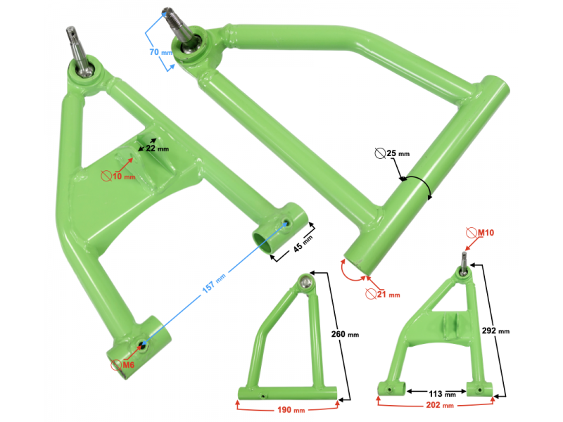 Front right swingarm Pentora (armed with sleeves)
