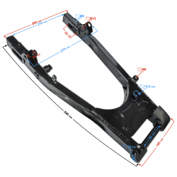 Rear suspension rocker arm for Classic 125 Euro 4 motorcycle