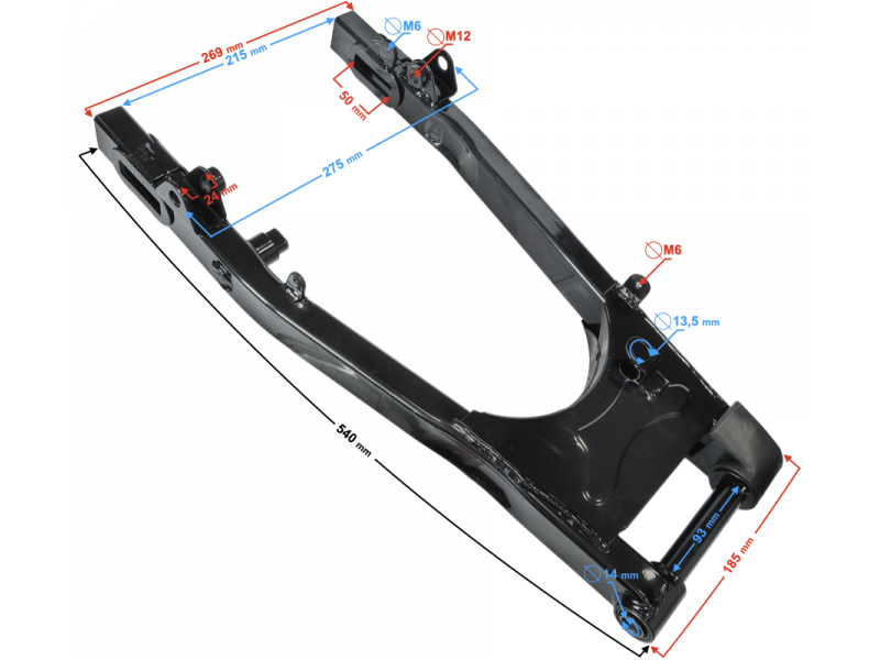 Rear suspension rocker arm for Classic 125 Euro 4 motorcycle