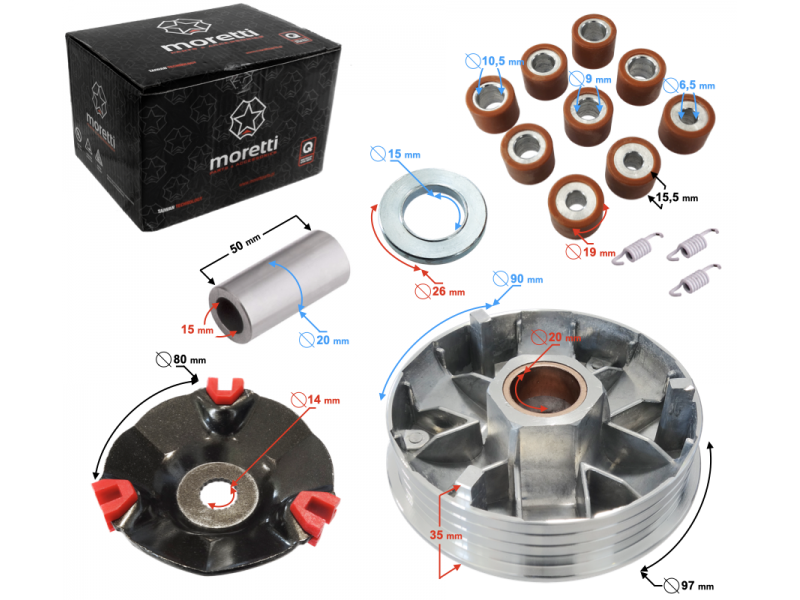 Variator for Runner 50 2T scooter