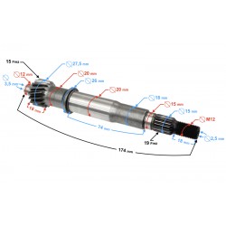Clutch shaft Quantun 125 scooter