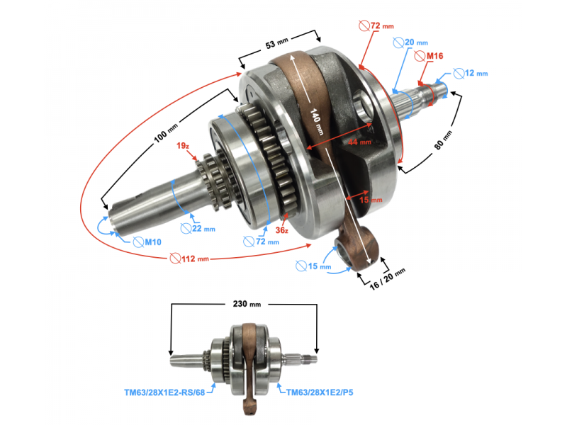 NXT300 crankshaft