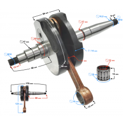 Crankshaft for Simson S-50 moped