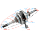 Crankshaft for 4T 50-80cc scooter