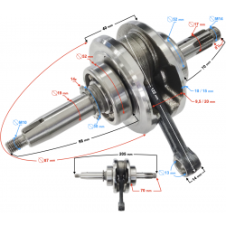 Crankshaft 110cc moped