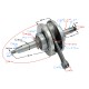 Crankshaft for horizontal BTS 125 engine