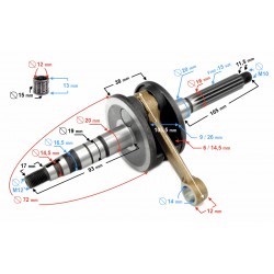 Crankshaft for Hurricane 50cc 2T scooter