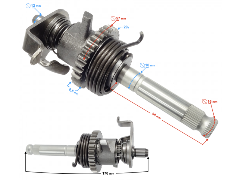 NXT300 Foot Starter Shaft
