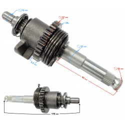 Kick starter shaft NXT150