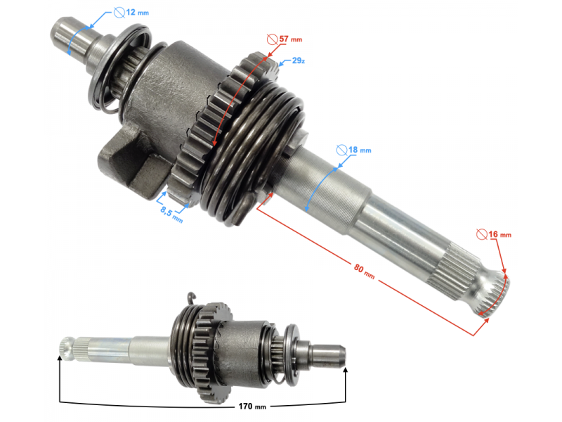 Kick starter shaft NXT150