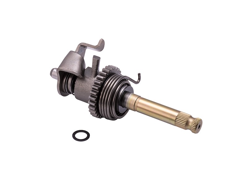 Kick starter shaft for motorcycle with Moretti engine