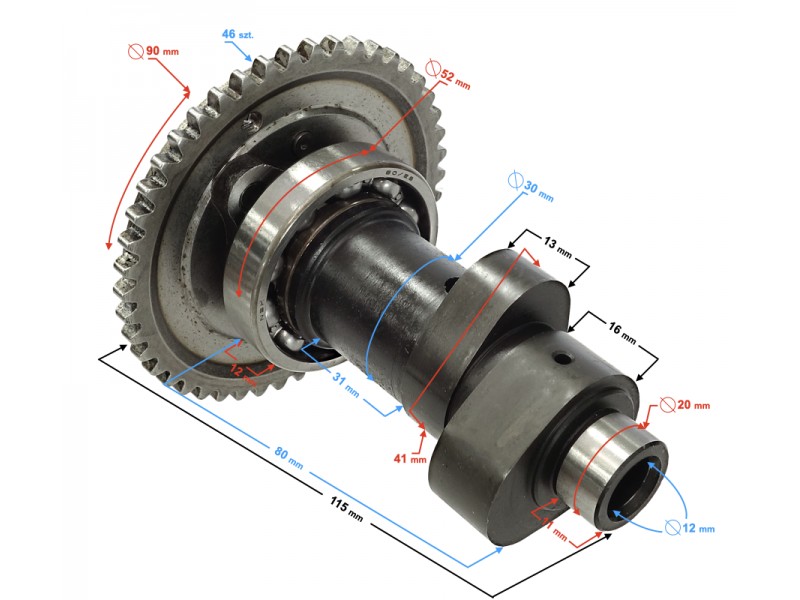 Camshaft for Tactic 550 Camshaft for Tactic 550