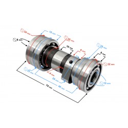 Camshaft for 110 moped, engine