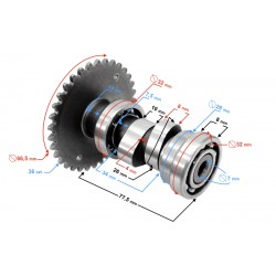 Camshaft for Huragan 125 scooter
