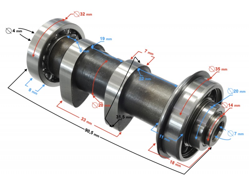 Camshaft GP1 Blade R