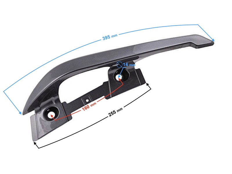 Bracket - right passenger handle , graphite, for B-Max scooter Bracket - right passenger handle , graphite, for B-Max scooter