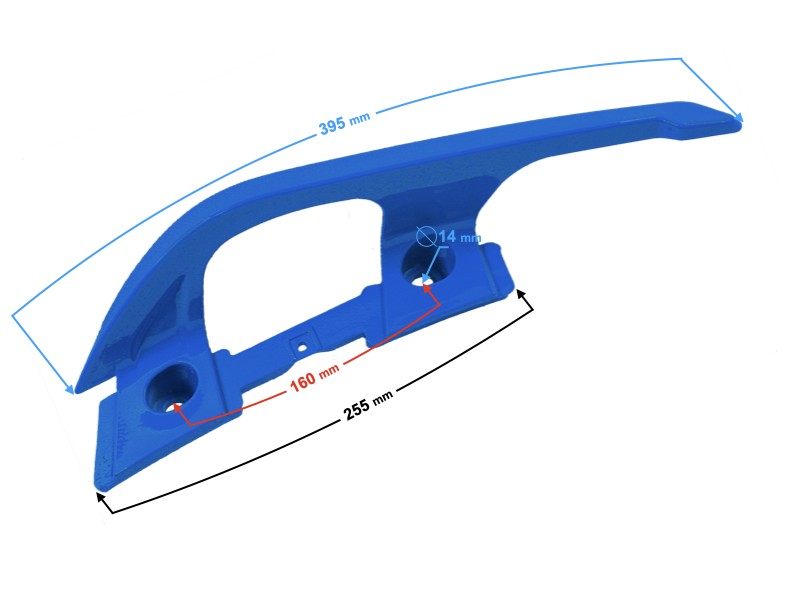 Bracket - right passenger handle , blue, for B-Max scooter