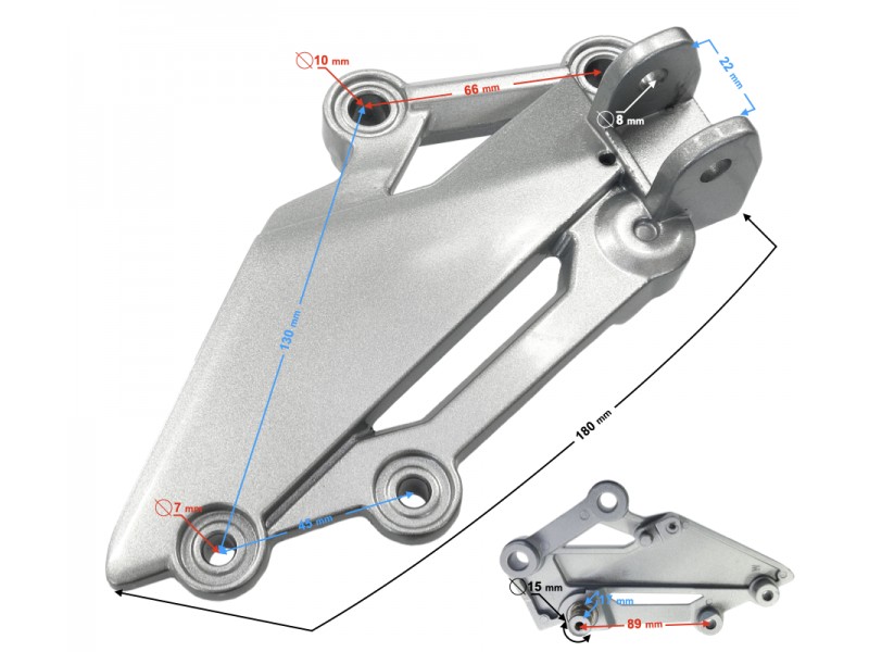 Front footrest bracket right BLADE R