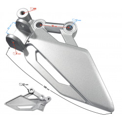 Front footrest bracket left BLADE R