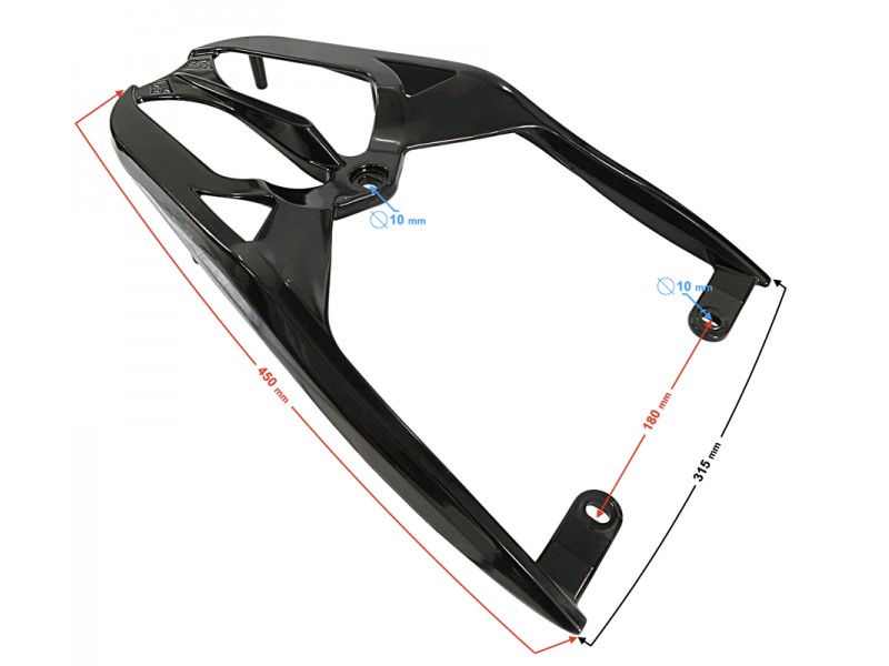 Trunk bracket for Sprint 2 moped, black