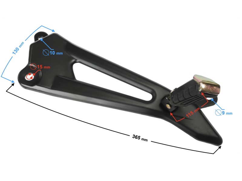 Rear right footrest bracket for Travel 125