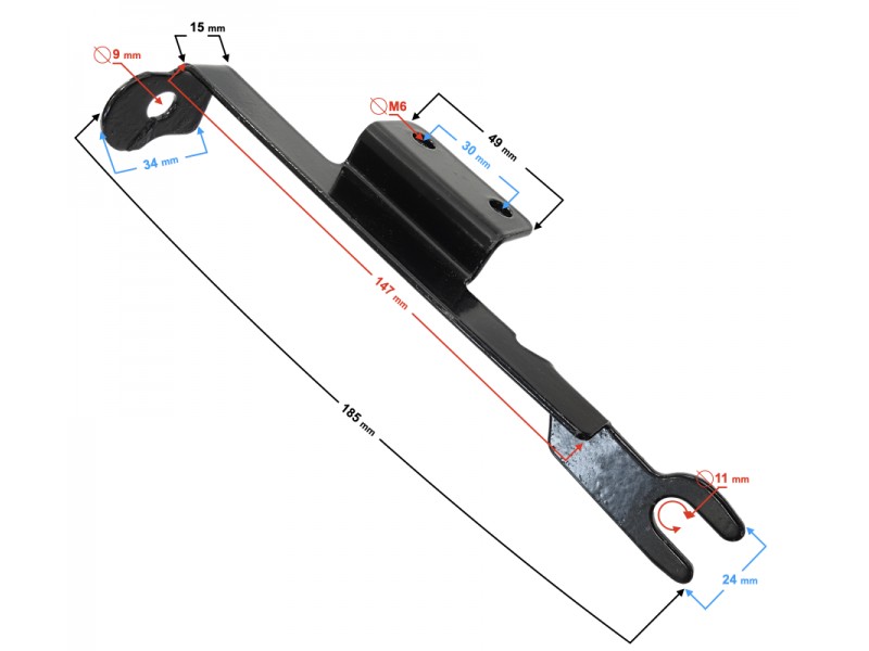 Right headlight bracket part 2 for Volcano 50