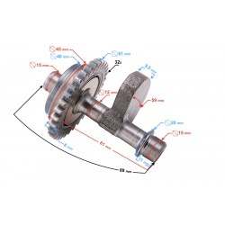 Balance shaft for Travel 125 motocycle