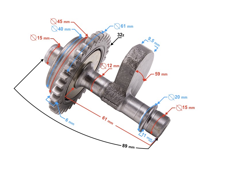 Balance shaft for Travel 125 motocycle