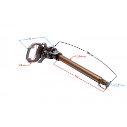 Gearshift shaft for Moretti engine motorcycle