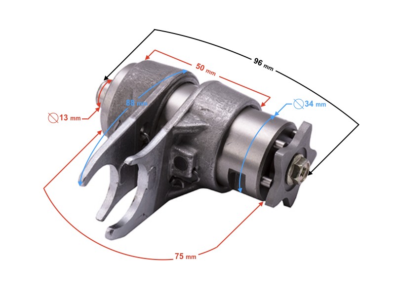Gearshift shaft for 125cc Moretti moped