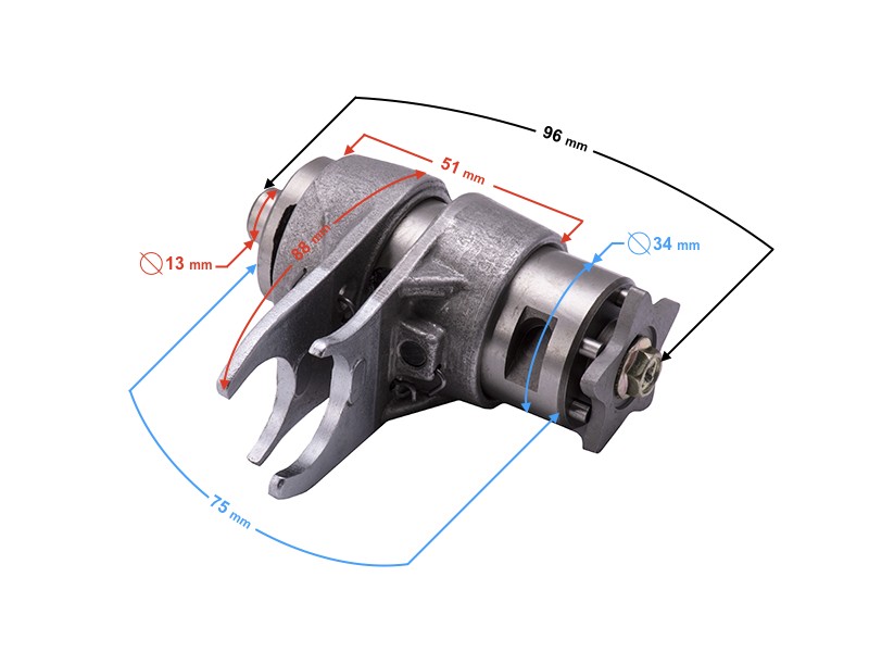 Gearshift shaft for 125cc BTS moped